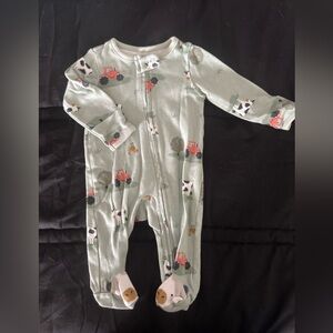 Carter's Green Farm Print Footie